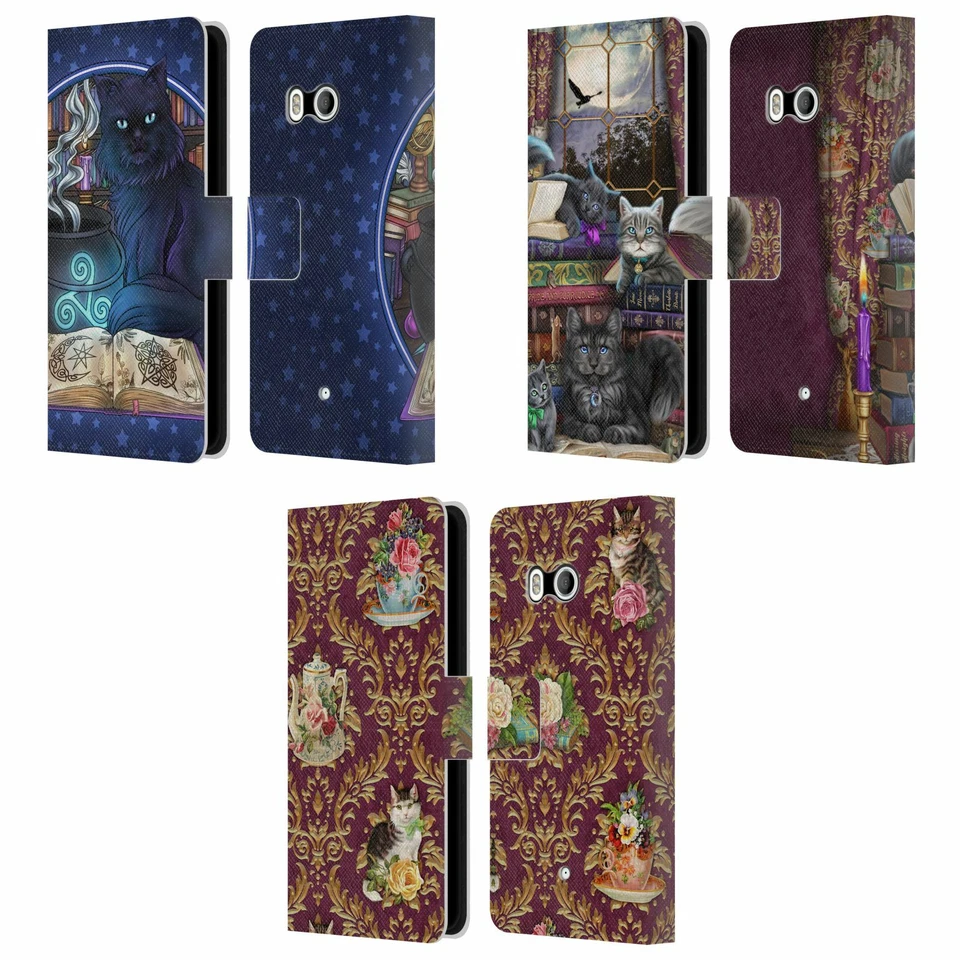 OFFICIAL BRIGID ASHWOOD CATS LEATHER BOOK WALLET CASE FOR HTC PHONES 1 - Image 1 of 4
