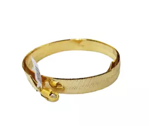 Real 10K Yellow Gold Herring Bone Chain 14mm Necklace 22" Inch Lobster lock - Picture 1 of 8