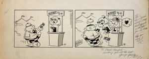George Gately- Signed 2 Panel Comic Strip "Hapless Harry" - Picture 1 of 1
