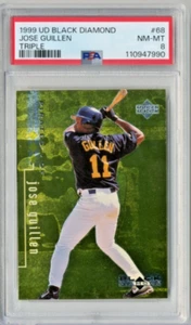 JOSE GUILLEN 1999 Upper Deck Black Diamond GOLD Triple PIRATES PSA 8 - Picture 1 of 2