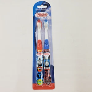 Thomas & Friends Character Toothbrush 2-pk Childs BrushBuddies 2017 Collectible - Picture 1 of 3