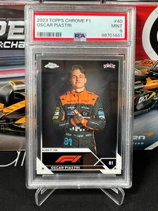 2023 TOPPS CHROME F1 FORMULA 1 OSCAR PIASTRI BASE ROOKIE CARD RC #40 (2) PSA 9 - Picture 1 of 3