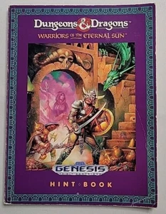 Dungeons & Dragons Warriors of the Eternal Sun Hint Book Sega Genesis Game Guide - Imagen 1 de 8
