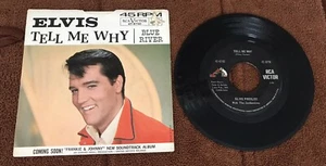 Elvis Presley Tell Me Why And Blue River 45rpm Record And Picture Sleeve 47-8740 - Picture 1 of 3