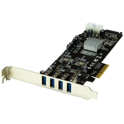 StarTech PEXUSB3S42V 4 Port USB 3.0 PCIe Card 2 Channels w/ LP4 SATA Power - Image 1 of 4