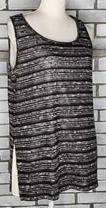 ☆ August Silk Women's Sleeveless Lined Knit Tank Top Size Large Multicolor - Picture 1 of 11