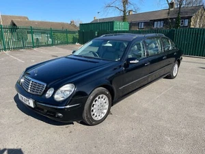 Mercedes-Benz W211 E220 CDi Elegance BINZ Funeral Limousine in black, long MOT - Picture 1 of 24