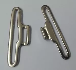 Genuine Vintage British Military Nickel Plated Pistol Belt QRF Buckle Set MFP02B - Picture 1 of 3