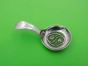 Stunning Georgian SILVER FILIGREE PANEL CADDY SPOON 1804 Thomas Willmore ANTIQUE - Picture 1 of 4