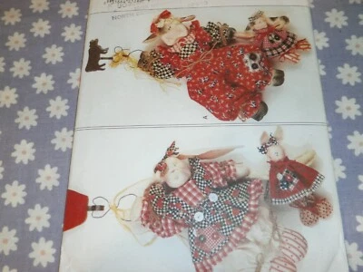 BUTTERICK 3927 VACA CONEJITO Y BEBÉS COLGANTE DE PARED 14-15" MUÑECOS PATRÓN-SIN CORTAR Foto 1 de 3