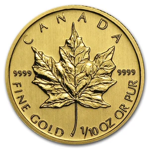 2012 Canada 1/10 oz Gold Maple Leaf BU - Picture 1 of 3