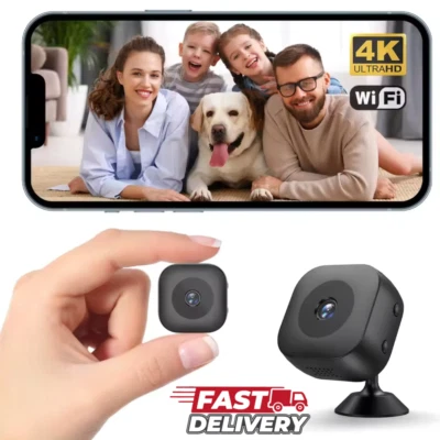Mini Überwachungskamera WiFi IP Cam Wireless 4K UHD Home Nachtsicht DVR Erkennung - Bild 1 von 4