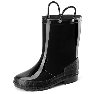 HISEA Kids Rain Boots w/Handles Waterproof Non-Slip Outdoor Playing Mud Shoes - Image 1 of 4