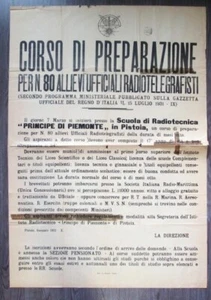 Manifesto Corso Preparaz. Para 80 Clásica Uff. Cw Pistoia A.1932 - Picture 1 of 1