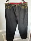 Regius Vestio Crown Holder Jeans Size 44 34 Buttoned Embroidered