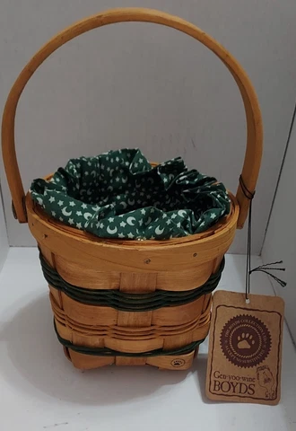 Gen-Yoo-Wine Boyds Basket With Tag No Box 5 Inches Across Cover