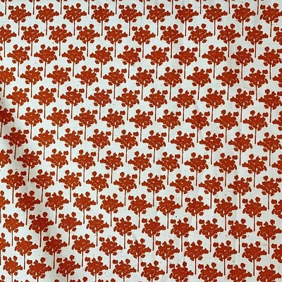 Marimekko vintage Presiosa orange flowering trees 100% cotton fabric Scandinavia - Image 1 of 4