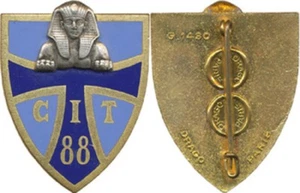 88° Centre Instruction Transmissions, sphinx argenté, lisse doré, Drago 1430 - Imagen 1 de 1