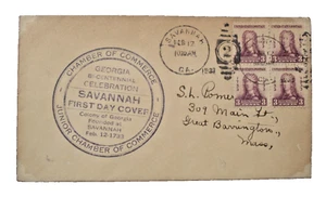 US SC 726 FDC SAVANNAH, GA 1933 - Picture 1 of 2
