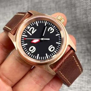 CUSN8 solid Bronze case 36mm Tandorio Black Dial NH35A Automatic Mens Watch - Picture 1 of 2