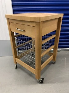 Marks & Spencer Beech Freestanding Kitchen Butchers Block Island Unit 60x60x90cm - Picture 1 of 10