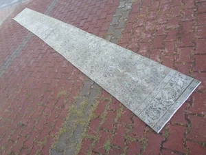 538 x 57Cm Dark Green Extra Long Runner, Hand Knotted Vintage Runner Carpet g53 - Picture 1 of 10