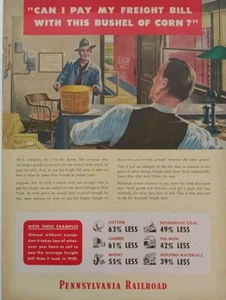 Anuncio impreso vintage Pennsylvania Railroad 1949 Post Segunda Guerra Mundial. - Imagen 1 de 1