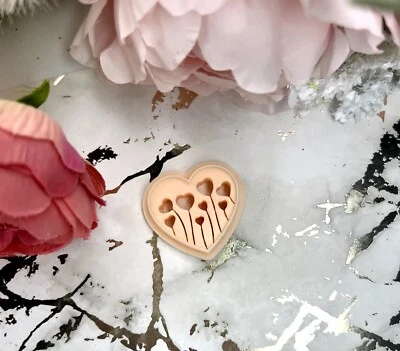Clay cutter Hearts in Heart| Valentine earrings| Polymer clay cutters| Ceramic - Image 1 of 4