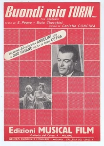 Spartito BUONDI' MIA TURIN Orchestra Angelini Duo Fasano - 1956 Concina - Imagen 1 de 1
