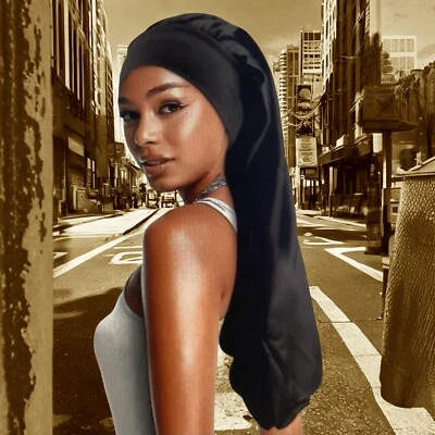 1pc LONG Satin Hair Bonnet NO BOW Hair Protection- FAST SHIPPING - Image 1 of 4