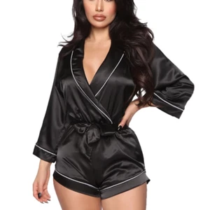 Sexy hochwertige Nachtwäsche Seide Nachtwäsche/Loungewear Overall für Damen UK - Bild 1 von 10
