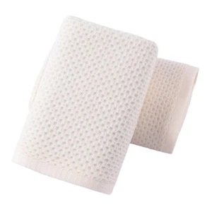 Pinkish-White Hand Towel Set of 2 Premium 100 Percent Cotton Waffle Weave Lig... - Picture 1 of 9