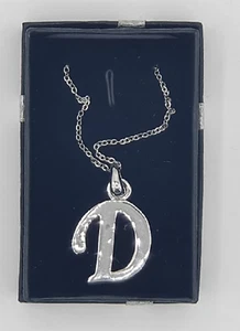 Alphabet Birthday Silver 20cm Chain 2.5cm Letter D Rhinestone Crystals Necklace - Picture 1 of 1
