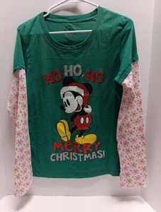 Disney Mickey Mouse Weihnachten Santa Langarmshirt T-Shirt Kinder XXL (19) - Bild 1 von 4