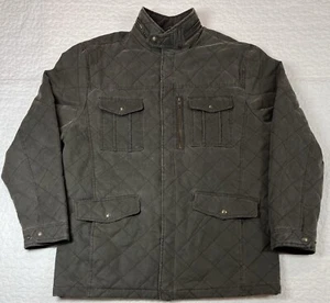 Cripple Creek Jacket Mens L Green Gray Ranchwear Quilted Snap Cost Hunt Western - Picture 1 of 12