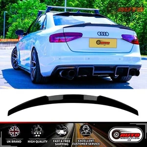 Audi A4 B8 / B8.5 Rear Boot Lip Spoiler Facelift M4 Style Gloss Black 2012-2016 - Picture 1 of 10