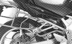 Yamaha FZ6 / Fazer Passenger Footpeg Lowering Kit Black HEPCO & BECKER (2004-06) - Picture 1 of 2