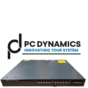 Cisco Catalyst WS-C3650-24TD-S 24 porte Ethernet 1G 2 porte uplink 10G switch - Imagen 1 de 3