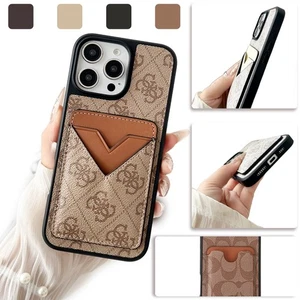 For iPhone 16 Pro Max 15 14 Plus 13 Pro Max Card Holder Shockproof Phone Case - Picture 1 of 22