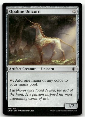 Opaline Unicorn #213 (NM) Conspiracy Take the Crown CN2 Magic MTG - Image 1 of 2
