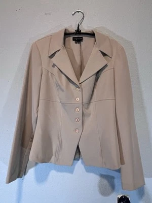 My Michelle Mujer Beige 2 Piezas Traje Pantalones Blazer Chaqueta Talla 5/6 Foto 1 de 4