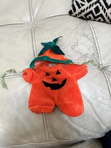 AUNT GENNIE'S UNIPAK 8" BEAR Doll Costume Clothes Pumpkin - Picture 1 of 2