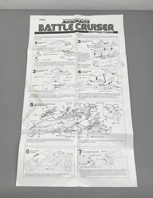 De colección 1978 Micronauts Battle Cruiser manual de instrucciones solo 71054 Foto 1 de 3