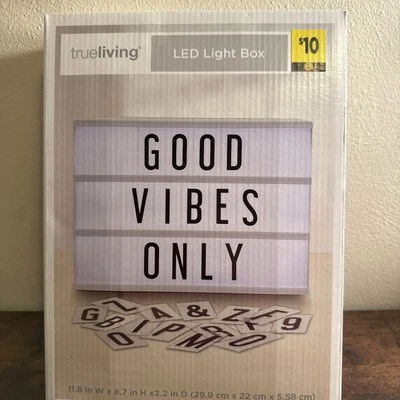 New True Living Novelty LED Light Box Illuminated Marquee Lightbox Lamp - Image 1 of 4