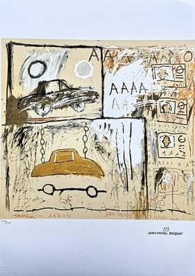 JEAN-MICHEL BASQUIAT - Cadillac Moon - firmado, edición numerada 111/300, 50x70cm Foto 1 de 4