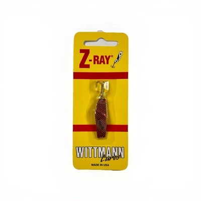 Vintage Wittman Lures Z-RAY Red Z-Fin Jig Spoon Lure New Nos In Orignal Pack! - Image 1 of 2