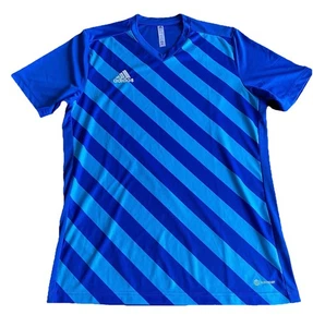 Camiseta de fútbol Adidas Aeroready Entrada 22 cuello en V manga corta azul grande - Imagen 1 de 6