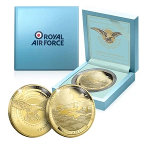 Wings of Valour Avro Lancaster RAF Gold Gedenkmünze Limited Edition - Bild 1 von 6