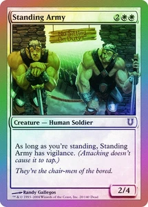 Standing Army FOIL Unhinged NM White Common MAGIC THE GATHERING CARD ABUGames - Picture 1 of 1
