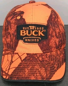 Buck Knives Mossy Oak Blaze arancione mimetico berretto regolabile EST 1902 tappi da esterno - Foto 1 di 7